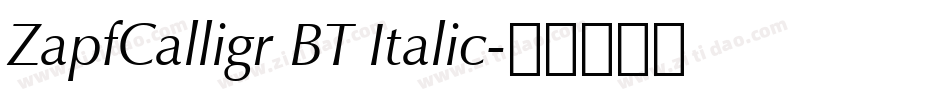 ZapfCalligr BT Italic字体转换